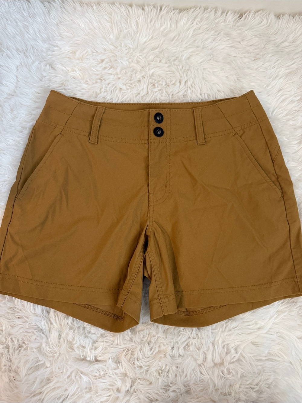 Prana Alana Women's Casual Shorts in Camel Brown